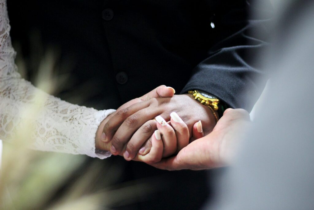 Couple renewing their vows
