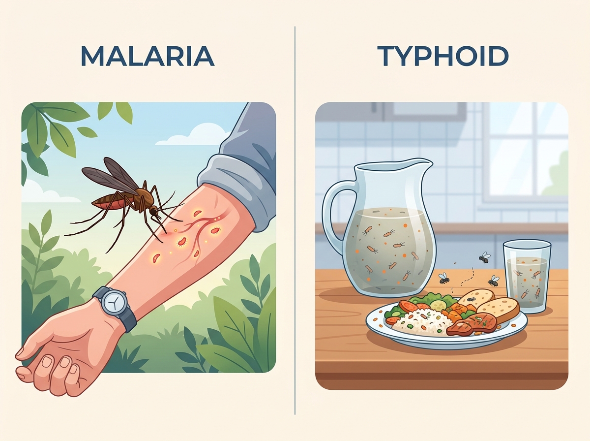 Malaria and Typhoid fever